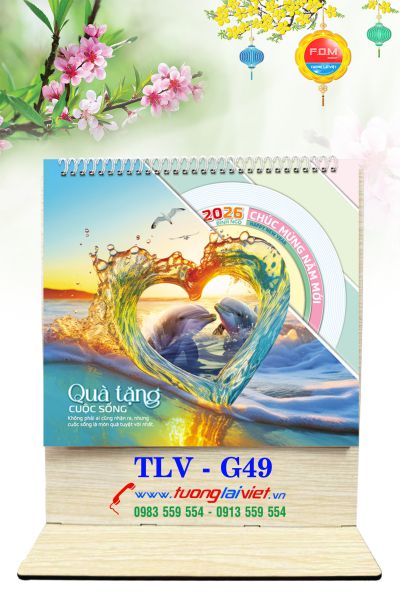 In Lịch gỗ để bàn Quà Tặng Cuộc Sống