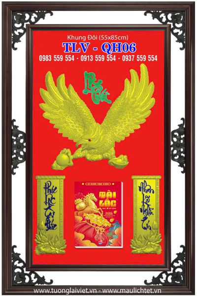Lịch khung nhựa giả gỗ Xuân Lộc Phát