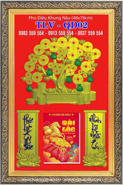 Lịch khung tranh Đồng Tiền May Mắn