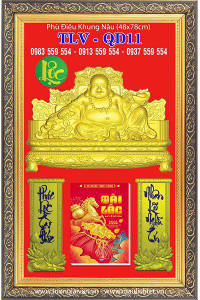 Lịch khung tranh Phật Di Lặc